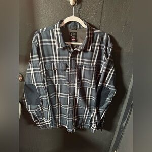 Wrangler Blue and Grey ATG Lightweight Button Up Shirt